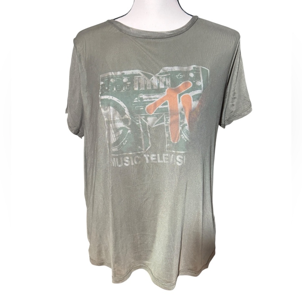 MTV Army Green Graphic Tee, XL